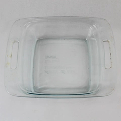 Vintage Pyrex 2 Quart 8 x 8 Clear Glass Baking Dish Casserole Handles C233 
