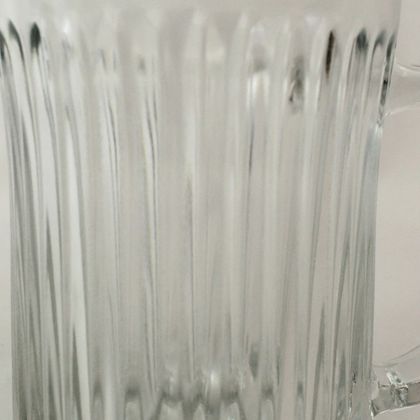 Lot of 12 Vintage Royal Crest Ribbed Clear Glass Coffe Tea Mugs with Handle