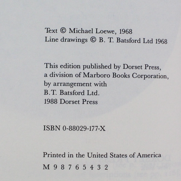 Everyday Life in Early Imperial China by Michael Loewe HC DJ 1988
