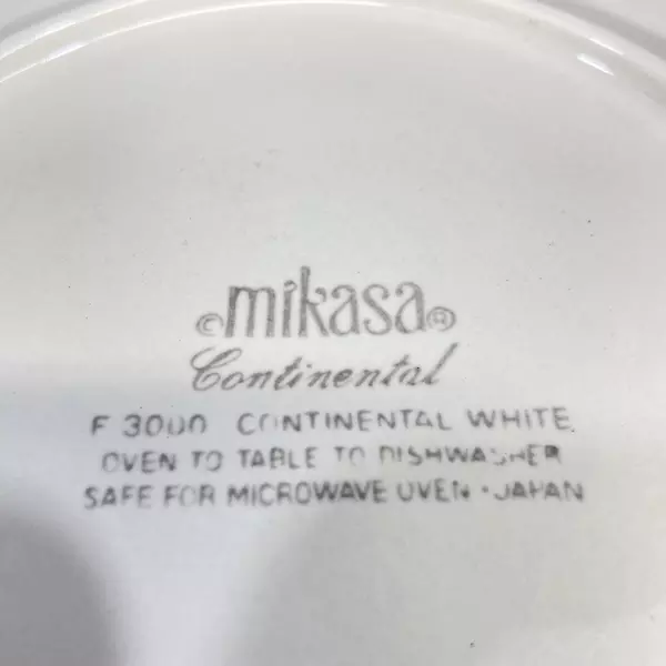 Set of 3 Vintage Mikasa Stoneware Continental White 7 Inch Bread Plates