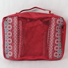 Set of 4 Avon Packing Cubes Travel Garment Bags Pink Geometric Pattern