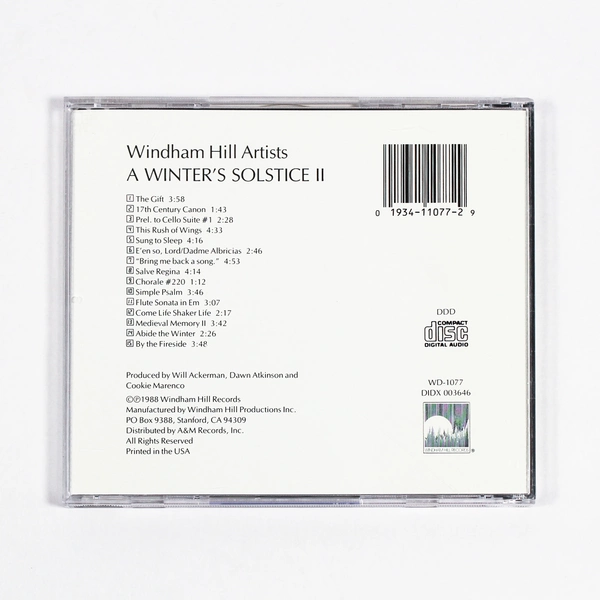 A Winter's Solstice II CD 1988 Windham Hill Records WD-1077 Good Condition