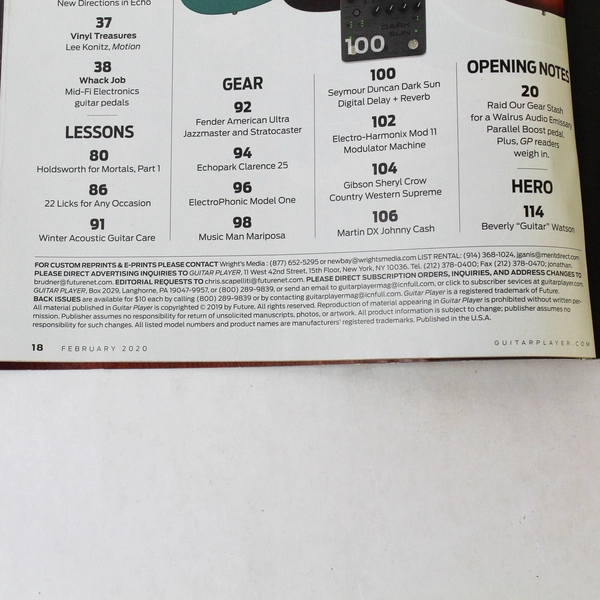 Guitar Player Magazine February 2020 George Harrison