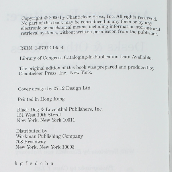 American Furniture William C. Ketchum Jr. Marvin D. Schwartz 2000 PB