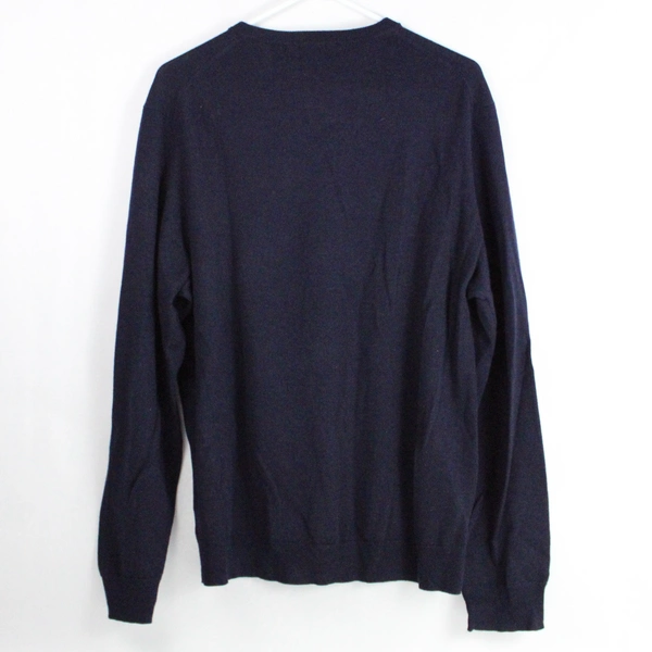 Calvin Klein Men's Blue Extra Fine 100% Merino Wool V-Neck Sweater Size Large 