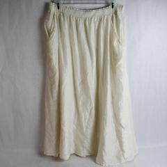 Amanda Smith Petites Off-White 100% Silk Skirt With Pockets Women's Petite Large