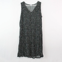 Old Navy Women's Black and White Pattern V Neck Sleeveless Dress Size Large 