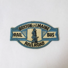 Boston and Maine Rail Bus Vintage Sew On Patch Emblem Railroad Collectible
