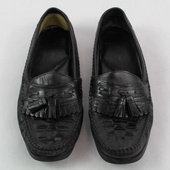 Nunn Bush Men's 9M Black Leather Loafers Weave Tassel Casual Shoes