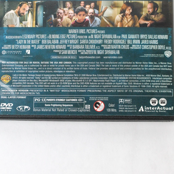 Lady in the Water DVD 2006 Warner Bros. Widescreen Edition Paul Giamatti