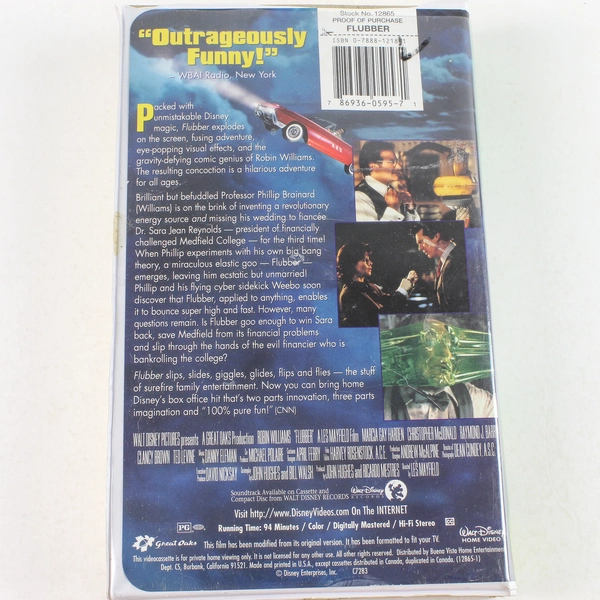 Disney's Flubber VHS 1998 Clamshell Robin Williams