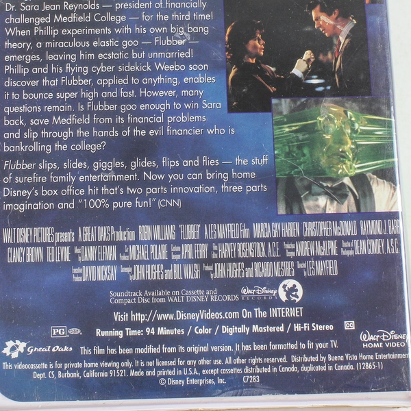 Disney's Flubber VHS 1998 Clamshell Robin Williams