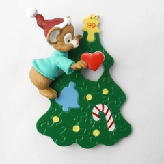 1999 Hallmark Keepsake Ornament Mouse Tree Adding The Best Part Original Box