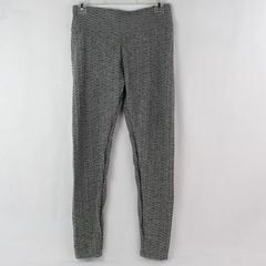 Gray Stretchy Textured Yoga Push Up Pants in Women's Size Large
