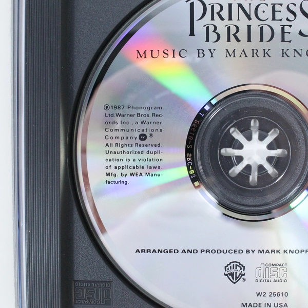 The Princess Bride Music By Mark Knopfler CD Music 1987 Warner Bros Phonogram