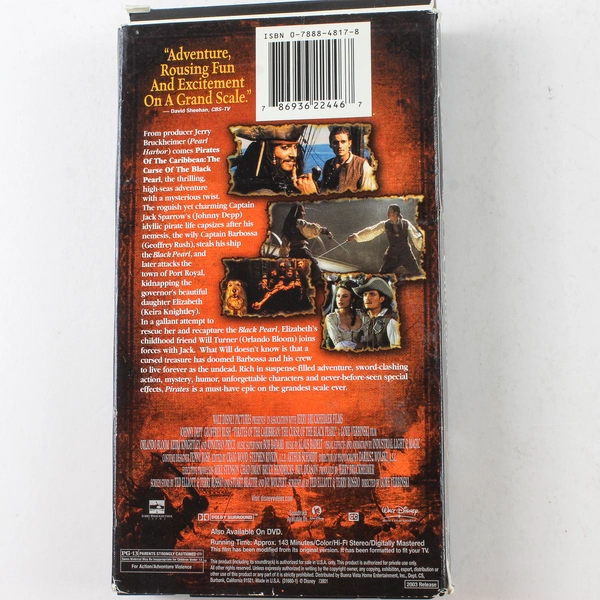Pirates of the Caribbean The Curse of the Black Pearl VHS 2003