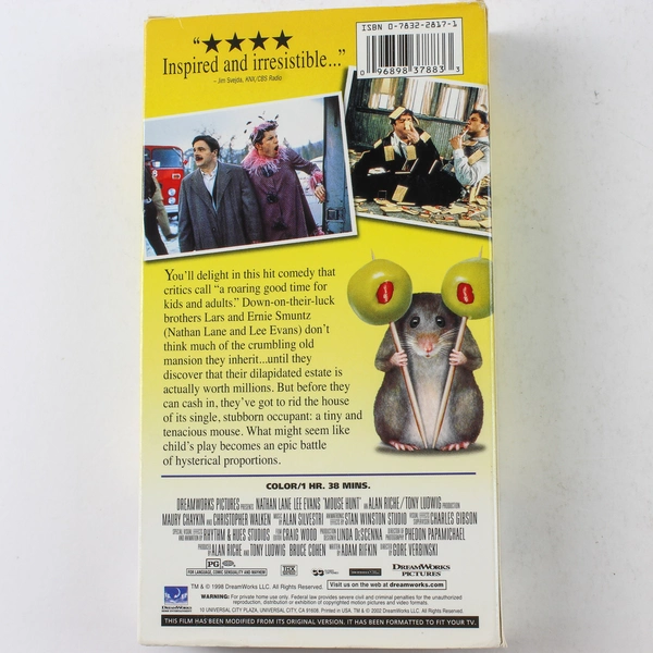 Mouse Hunt VHS 1998 Dreamworks Nathan Lane and Lee Evans