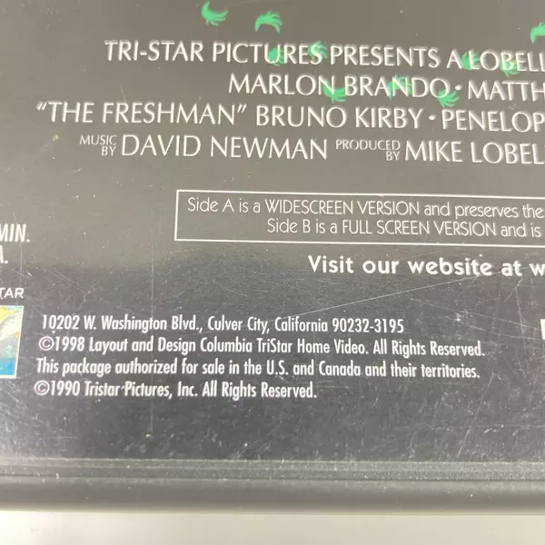 The Freshman DVD 1998 Marlon Brando Matthew Broderick TriStar Pictures