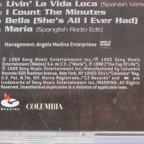 Ricky Martin Self-Titled CD 1999 Columbia Good Pre-Owned Condition