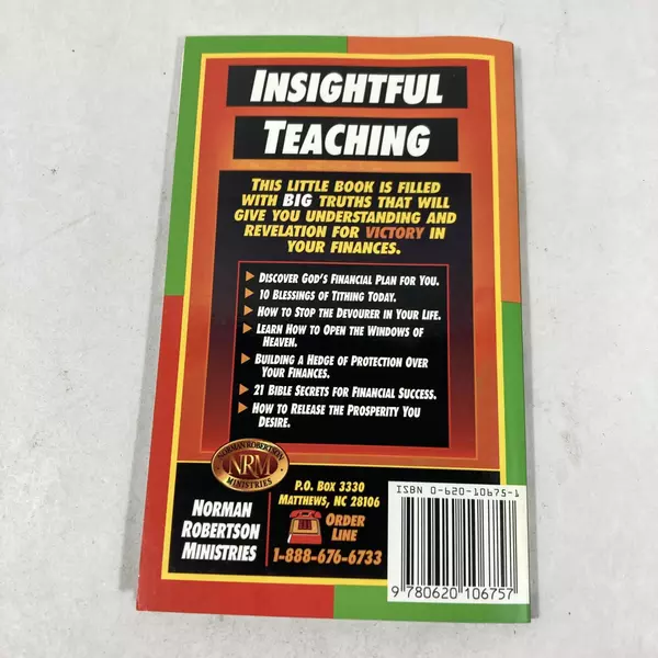Tithing God's Financial Plan by Norman Robertson 1994 Paperback Good Condition