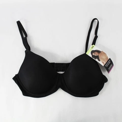Ambrielle Women Bra 34B Black Underwire Lightly Lined Smooth Full Coverage NWT