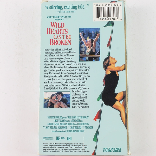 Wild Hearts Can't Be Broken VHS 1998 Horse Diving Performance Walt Disney