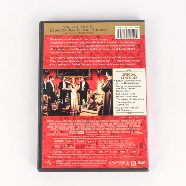 Gosford Park DVD 2002 Eileen Atkins Bob Balaban Widescreen Universal Studios