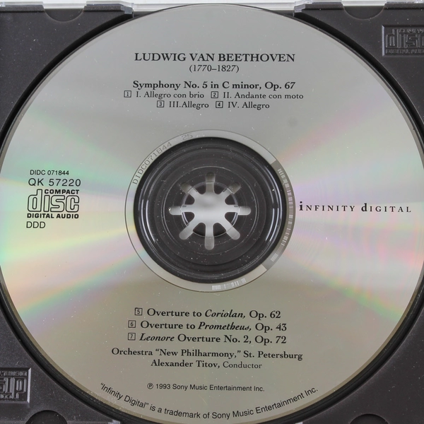 Beethoven Symphony 5 Overtures CD 1994 Sony Music Good Condition