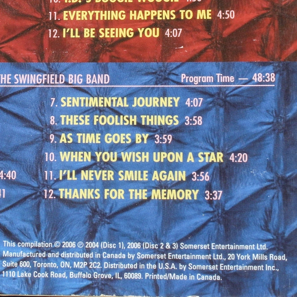 Big Band Swing 3 CD Set 2006 Somerset Entertainment Hello Dolly & More
