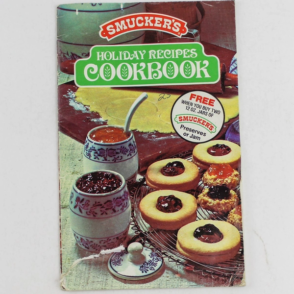 Smucker's Holiday Recipes Cookbook 1980 Good Condition Torn Cover