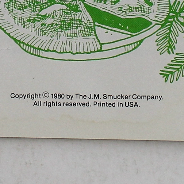 Smucker's Holiday Recipes Cookbook 1980 Good Condition Torn Cover