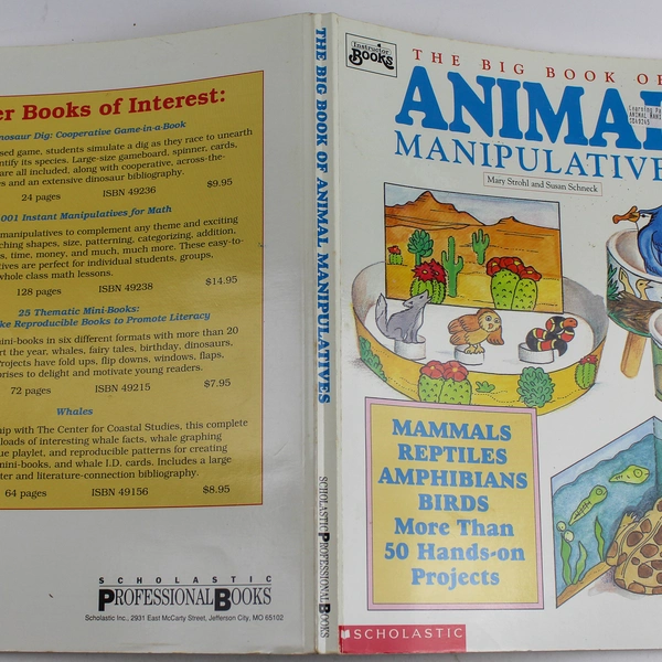 The Big Book of Animal Manipulatives 1993 Scholastic K-3 Paperback Book