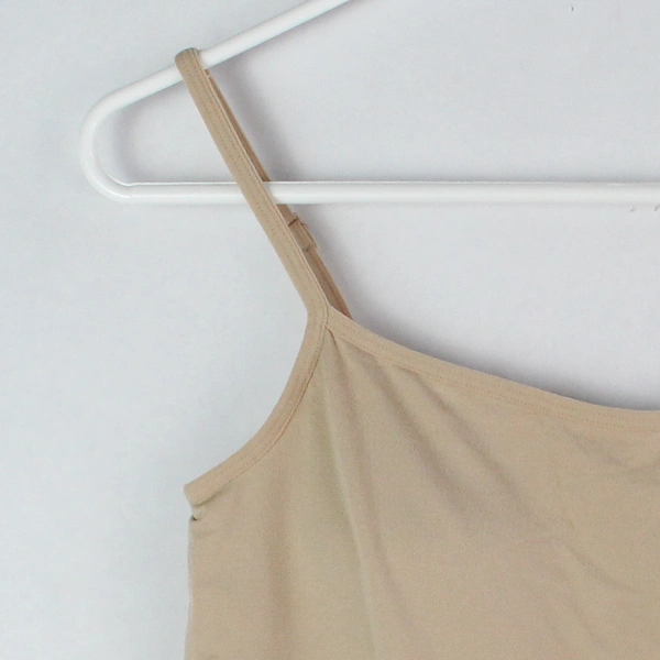 Set of 2 Jockey Women's Beige Tan Spaghetti Strap Built in Bra Tank Top Size L/G
