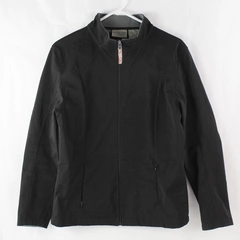 West Tek Outdoors Women's Black Long Sleeve Full Zip Collared Jacket Size M