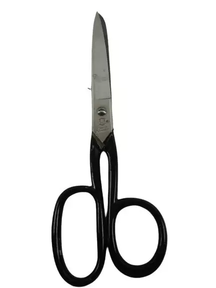 Vintage Scissor Holder Embroidery Wall Pocket Germany Shears Chrome Black Handle