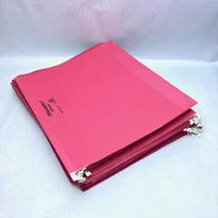 Lot of 25 Red Hanging File Folders with Hooks Pendaflex & More