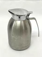 OGGI Stainless Steel Vacuum Coffee Tea Pot Pitcher Used Stains Silver Lid