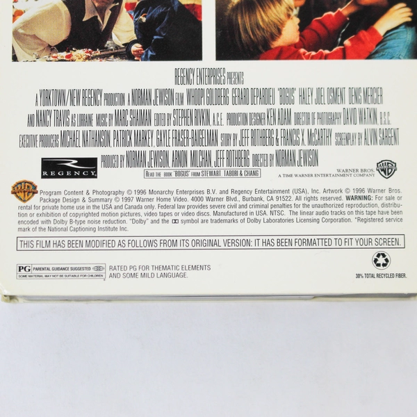 Bogus VHS 1997 Warner Brothers Whoopi Goldberg Gerard Depardieu