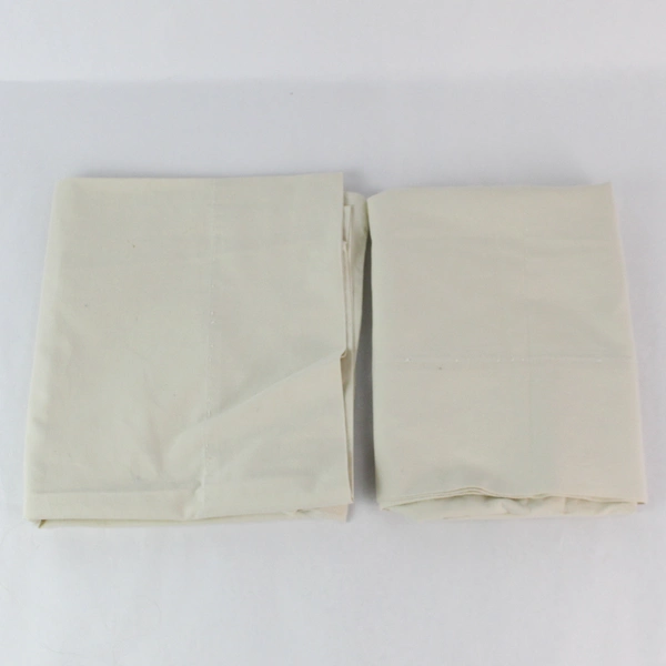 Lot of 4 Beige Queen & King Size Pillowcases 20x30" & 20x36" Stained DIY Fabric