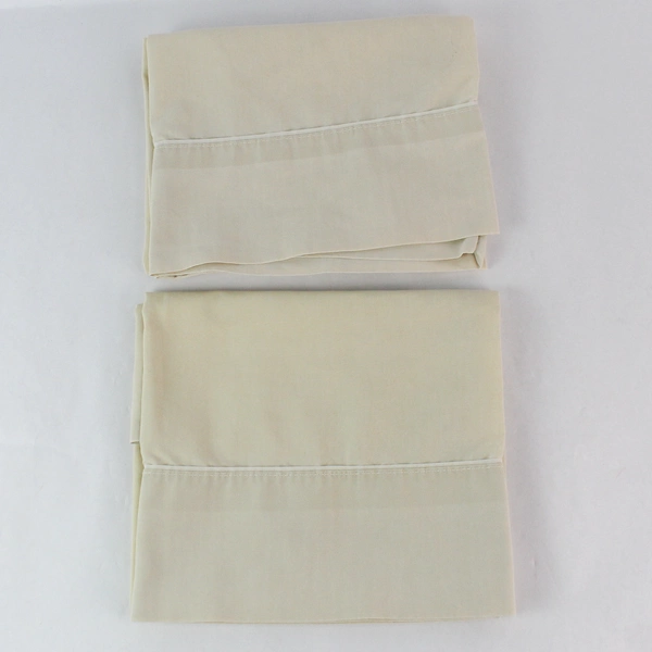 Lot of 4 Beige Queen & King Size Pillowcases 20x30" & 20x36" Stained DIY Fabric