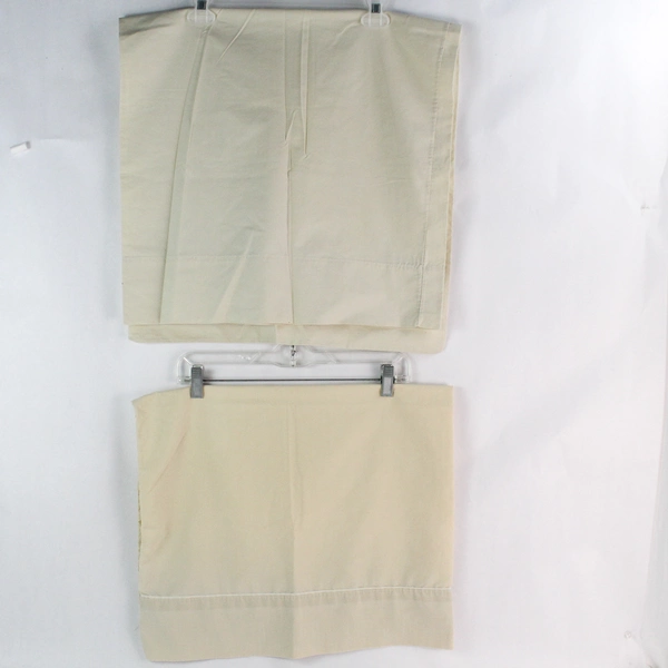 Lot of 4 Beige Queen & King Size Pillowcases 20x30" & 20x36" Stained DIY Fabric