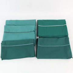 Lot of 5 Green Queen & King Size Pillowcases 27.25x19.25" and 38.5x18.25" DIY