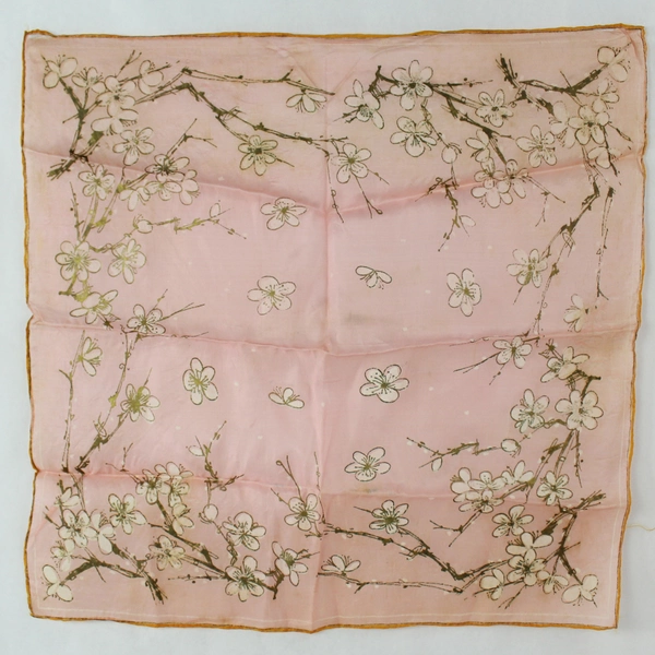 Mixed Lot of 2 Floral Handkerchief Scarves 17x17" Flawed DIY Scrap Fabric