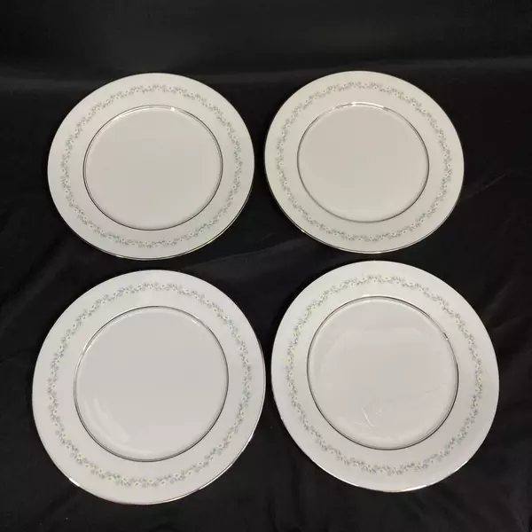 Set of 4 Lenox Oxford Holyoke Bone China Dinner Plates 10.5 Inch