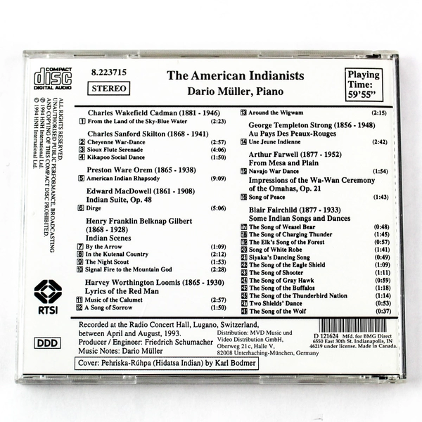 The American Indianists CD by Dario Muller Marco Polo Pre-Owned Music