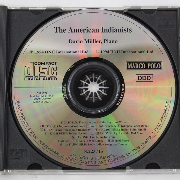 The American Indianists CD by Dario Muller Marco Polo Pre-Owned Music