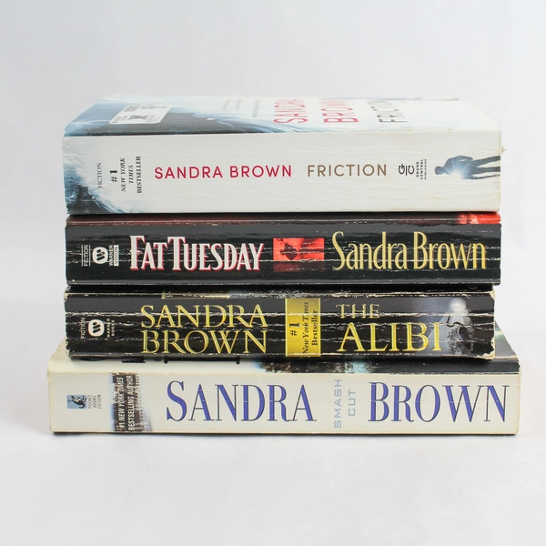 Lot of 4 Sandra Brown Paperback Novels Fat Tuesday The Alibi & More