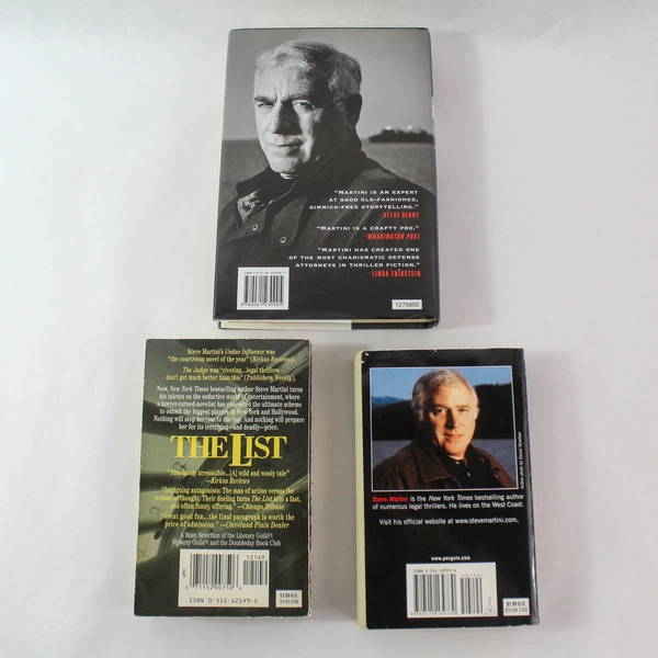 Lot of 3 Steve Martini Thriller Novels The List Double Tap Guardian of Lies