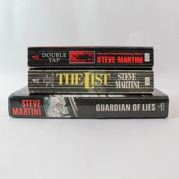 Lot of 3 Steve Martini Thriller Novels The List Double Tap Guardian of Lies