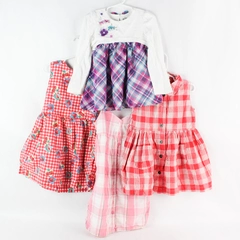 Lot of 4 Pieces Girl's Toddler Dresses Varying Styles All Size 4T